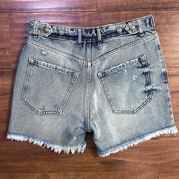 NWT RETROFETE SEROYA 90s High Waist Ripped Distressed Denim Cutoff Jean Short 30 - Picture 5 of 10